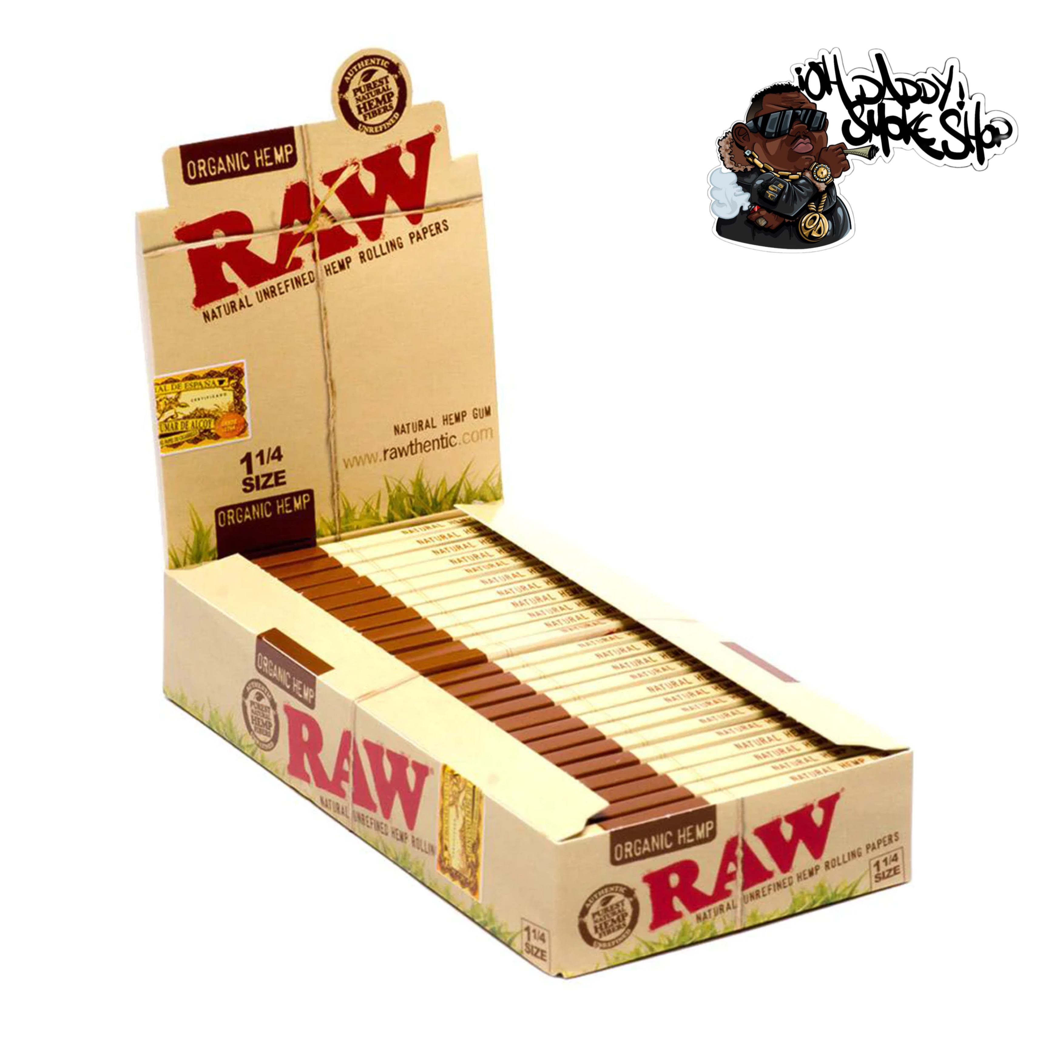Caja Raw Organic Hemp 1 1/4