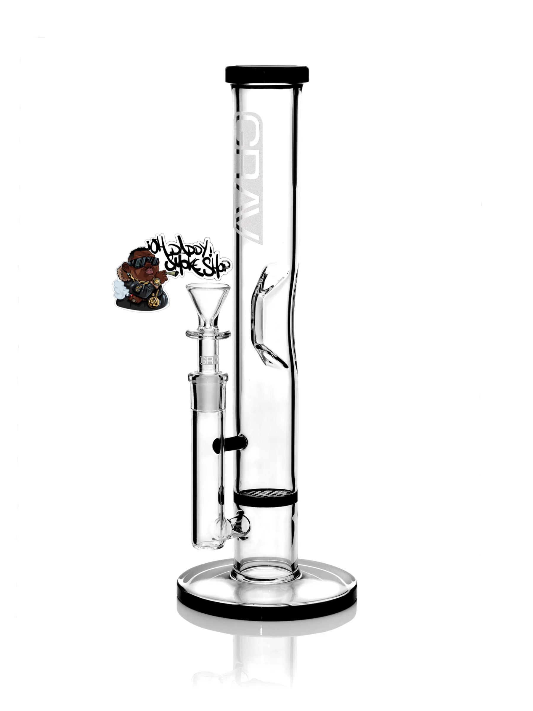  Large Straight Base with Disc Water Pipe